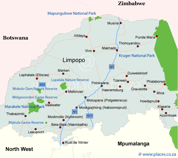 Limpopo South Africa Map